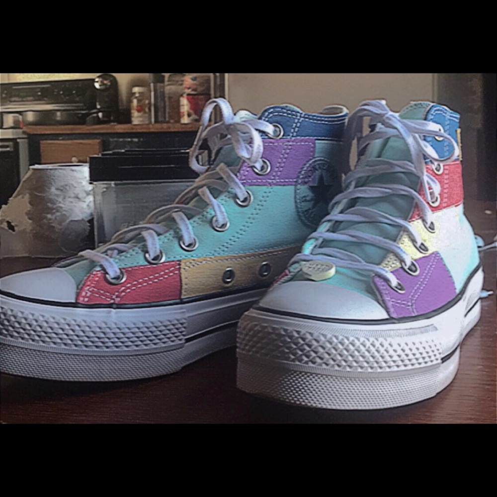 Colorful converse shoes